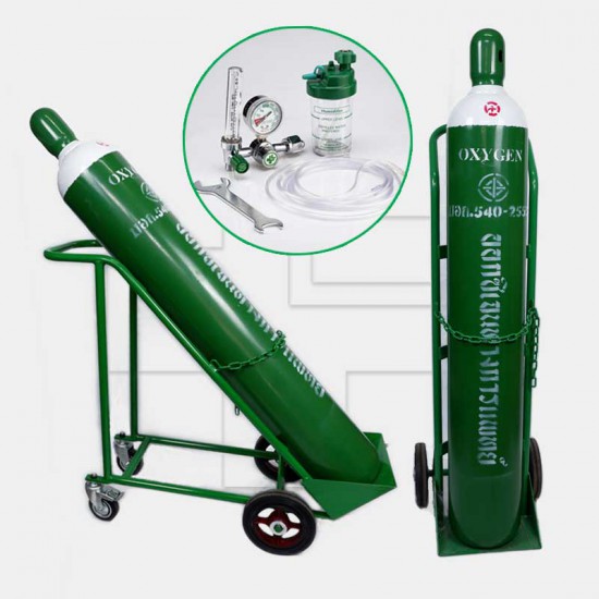 ชุดถังอ๊อกซิเจน ขนาด 6Q พร้อมรถเข็น ชุดถังอ๊อกซิเจน ขนาด 6Q พร้อมรถเข็น